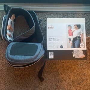 Tushbaby strapless baby hipseat carrier denim blue - excellent condition!